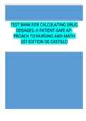 Test Bank for Calculating Drug Dosages A Patient-Safe Approach to Nursing and Math 1st Edition de Castillo