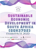 GGH3702  SUISTAINABLE ECONOMIC DEVELOPMENT IN SOUTH AFRICA Exam Pack 2022.