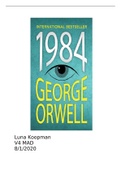 Boekrecensie Engels 1984 George Orwell