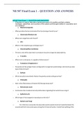 NR 507 Final Exam 1 – QUESTION AND ANSWERS