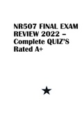 NR 507 Pathophysiology Final Exam 2023 &vert; NR 507 Midterm Exam 2 &vert; NR507 Final Exam Questions & Answers 2023 &vert; NR 507 Week 4 Midterm Exam 58&sol;60 & NR507 FINAL EXAM REVIEW 2023 Complete QUIZ&rsquo;S Rated A 