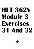 HLT 362V Module 3 Exercises 31 And 32