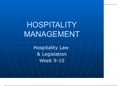 Hospitality Law and Legislation 