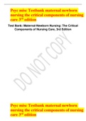 Psyc misc Testbank maternal newborn nursing the critical components of nursing care 3rd edition    