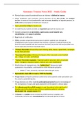 Summary Trauma Notes 2022 &ndash; Study Guide