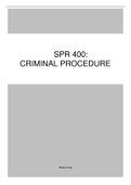 SPR 400: CRIMINAL PROCEDURE