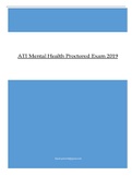 ATI Mental Health Proctored Exam 2019 