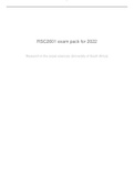 RSC2601 exam pack for 2022  Research in the social sciences (University of South Africa)