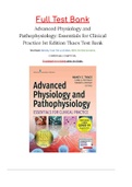 Advanced Physiology and Pathophysiology: Essentials for Clinical Practice 1st Edition Tkac Test Bank. PDF