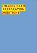 LML4802 EXAM PREPARATION QUESTIONS