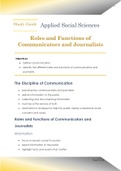 Roles and Functions of Communicators and Journalists - study guide