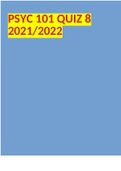 PSYC 101 QUIZ 8 2021/2022
