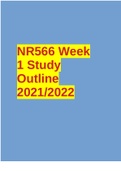 NR566 Week 1 Study Outline 2021&sol;2022