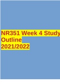 NR351 Week 4 Study Outline 2021/2022