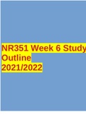 NR351 Week 6 Study Outline 2021/2022