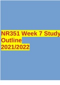 NR351 Week 7 Study Outline 2021/2022