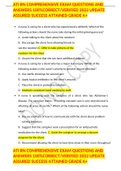 ATI RN COMPREHENSIVE EXAM QUESTIONS AND ANSWERS 100&percnt;CORRECT&sol;VERIFIED 2022 UPDATE ASSURED SUCCESS ATTAINED GRADE A&plus;