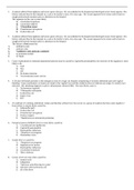 BIO 142 Anatomy and Physiology Exam 4-summer 2019 review version-Section A MC, Complete Solution