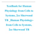 TestBank for Human Physiology from Cells to Systems, 2ce Sherwood TB _Human Physiologyfrom Cells to Systems, 2ce Sherwood TB Human Physiology from Cells to Systems, 2ce Sherwood TB