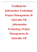 Information Technology Project Management, 8e Schwalbe TB