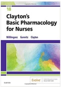 TEST BANK FOR CLAYTON’S BASIC PHARMACOLOGY FOR NURSES 18TH EDITION BY WILLIHNGANZ 0323550614