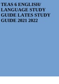 TEAS 6 ENGLISH/ LANGUAGE STUDY GUIDE LATES STUDY GUIDE 2021 2022
