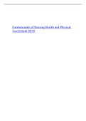 Exam (elaborations) Fundamentals of Nursing Health and Physical Assess hesi2022
