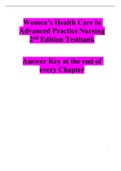 Women&rsquo;s Health Care in Advanced Practice Nursing 2 nd Edition Testbank