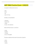AMT RMA Practice Exam 1 2022&sol;23