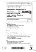 Pearson Edexcel International GCSE ||English Language A PAPER 2: Poetry and Prose Texts and Imaginative Writing|| QUESTION PAPER 2022