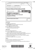 Pearson Edexcel International GCSE ||English Language A PAPER 2: Poetry and Prose Texts and Imaginative Writing|| QUESTION PAPER 2022