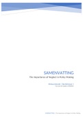 Samenvatting The Importance of Neglect in Policy Making, Bestuurskunde
