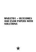 MNB3701 – OUTCOMES AND EXAM PAPERS WITH SOLUTIONS