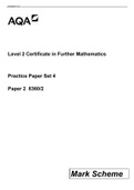 Level 2 Certificate in Further Mathematics Practice Paper Set 4 Paper 2 8360/2