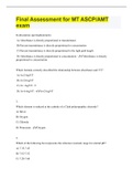 Final Assessment for MT ASCP&sol;AMT exam