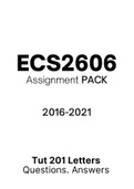 ECS2606 - Assignment Tut201 feedback (Questions & Answers) (2016-2021) 