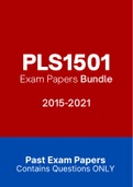 PLS1501 - Exam Questions PACK (2015-2021)