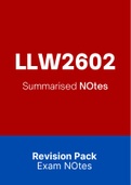 LLW2602  (NOtes, ExamPACK, and QuestionPACK)