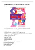 Test Bank for Maternity and Women's Health Care 12th Edition by Lowdermilk