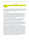 Week 7&colon; Safeguarding Health Information and Systems