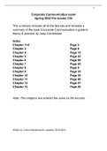 Corporate Communication Summary lectures + book