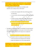 LEADERSHIP 204 HESI EXAM QUESTIONS AND ANSWERS 100&percnt;CORRECT&sol;VERIFIED BEST RATED A&plus; GUARANTEED SUCCESS LATEST UPDATE 2022
