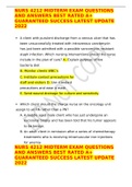 NURS 4212 MIDTERM EXAM QUESTIONS AND ANSWERS BEST RATED A&plus; GUARANTEED SUCCESS LATEST UPDATE 2022