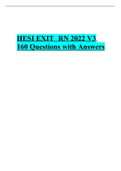 HESI EXIT   RN 2022 V3 160 Questions with Answers