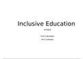 ETH302S INCLUSIVE EDUCATION A LATEST SUMMARY &  Inclusive Education A latest summary 2021-2022.