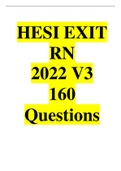 HESI EXIT RN 2022 V3 160 Questions And Answers
