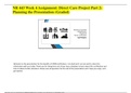 NR 443 Week 4 Assignment: Direct Care Project Part 2: Planning the Presentation (Graded)