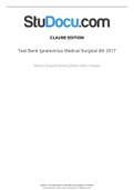 Test Bank Ignatavicius Medical Surgical 9th 2017 A&plus; Rated Must Study