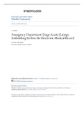 Emergency Department Triage Acuity Ratings&colon; Embedding Esi Into the Electronic Medical Record