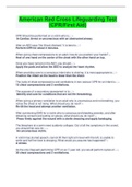 American Red Cross Lifeguarding Test &lpar;CPR&sol;First Aid&rpar; Questions And Answers&lpar; With Complete Top Solution Rated A&rpar;